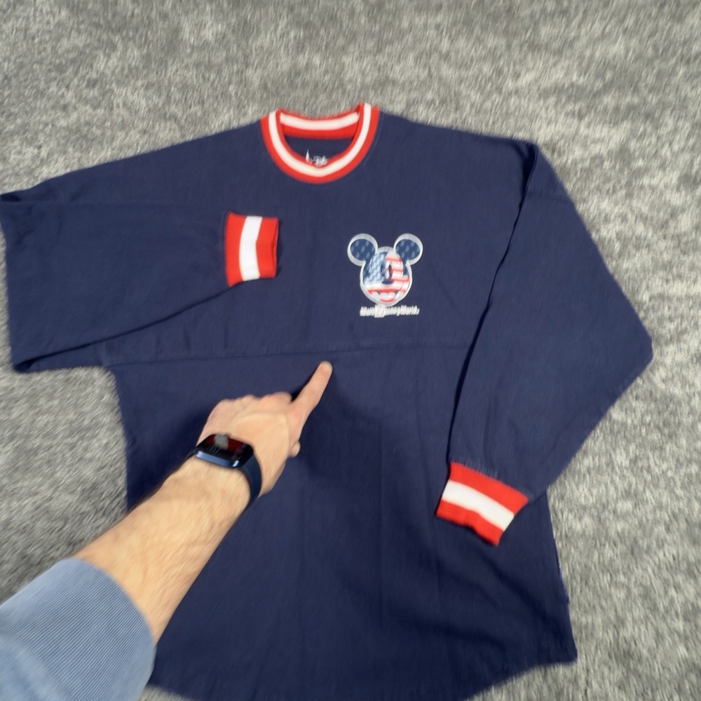 Walt Disney World Disney Parks Spirit Jersey XS Americana Red White Blue *READ* - Picture 3 of 10